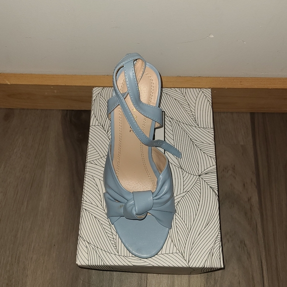 Chase and Chloe light blue Holly 2 Stappy Sandles - Picture 3 of 5